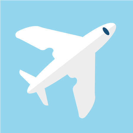 Airplane Flat Iconのイラスト素材