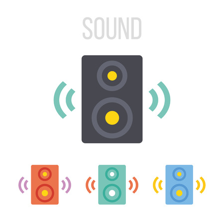 Vector audio speaker iconsのイラスト素材