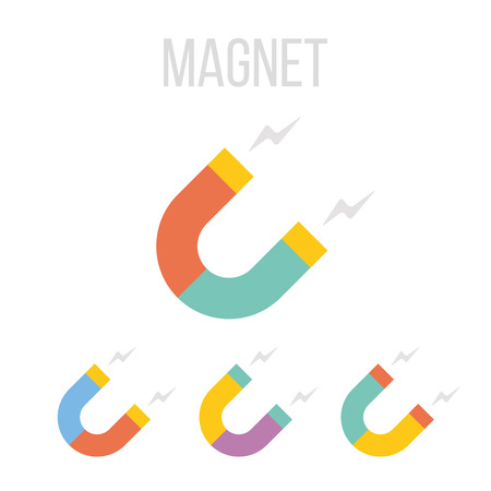 Vector magnet iconsのイラスト素材