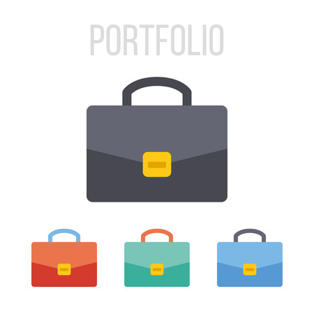 Vector briefcase iconsのイラスト素材