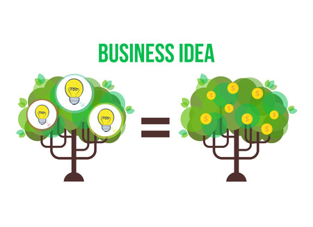 Vector business tree. Idea illustrationのイラスト素材