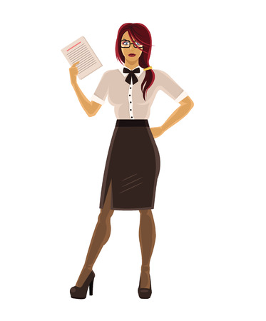 Vector secretary illustrationのイラスト素材