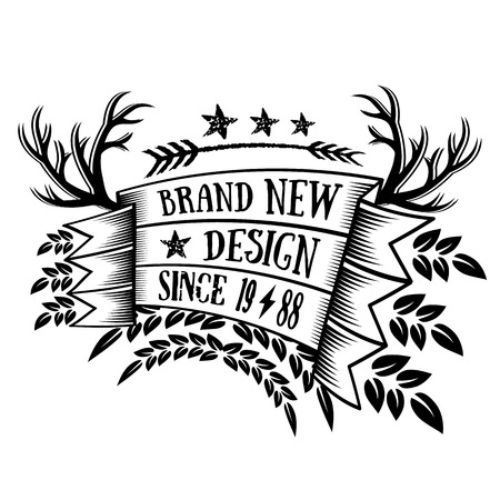 Vintage badge 16のイラスト素材