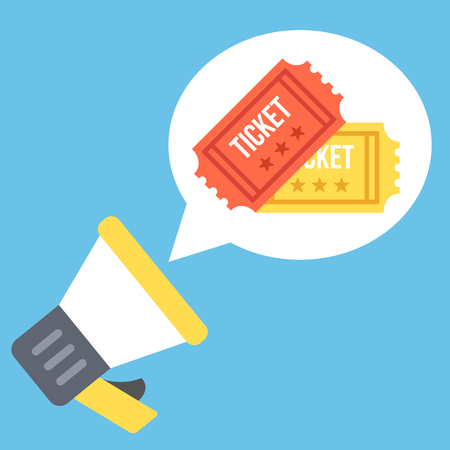 Cinema promotion, marketing, advertisement flat illustrationのイラスト素材