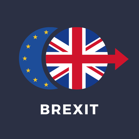 Brexit. United Kingdom leaving European Union. Vector illustrationのイラスト素材