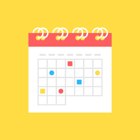 Calendar. Vector icon. Flat designのイラスト素材