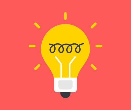 Light bulb icon. Lightbulb, solution. Modern flat design. Vector illustrationのイラスト素材