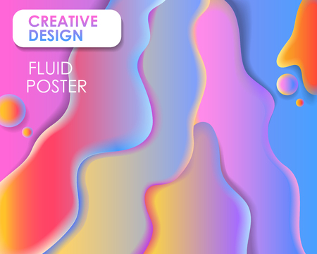 Fluid geometric colorful background. Creative conceptのイラスト素材