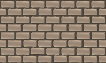 Repeating seamless pattern brick wall, light brickwork on a dark background, vector image for fabric, paper, print and web.のイラスト素材