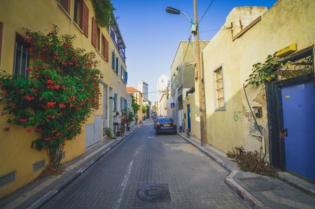 Tel Aviv, Israel - April 21, 2017: Streets of Tel Aviv