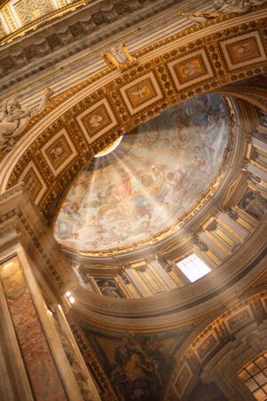 VATICAN - November 11, 2018: Inside the St. Peters Basilica, Rome, Italy. St Peters church San...