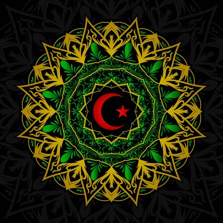 Mandala vector in blackのイラスト素材