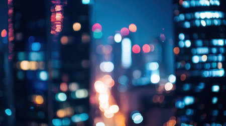 City night light blur bokeh background, bokeh backgroundの素材