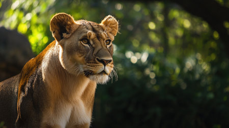 Lioness (Panthera leo) in the wildの素材