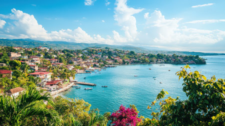Panoramic view of Koh Samui, Thailand. Koh Samui is one of the most popular tourist destinations in Thailand.の素材