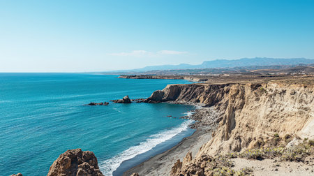 Cabo de Gata in Almeria, Andalusia, Spainの素材