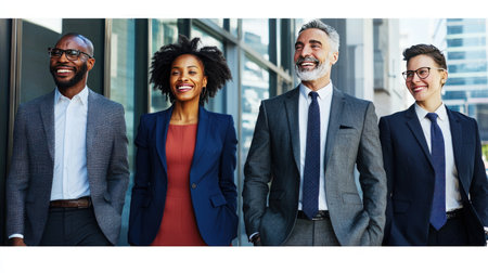 Business People Corporate Teamwork Professional Concept. Portrait Of Diverse Multiethnic Businesspeopleの素材