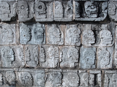                       Ancient Mayan Rituals- Skulls of the Sacrificed         