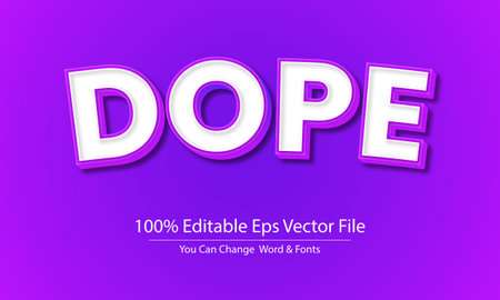 Editable Dope Text effect vector designのイラスト素材