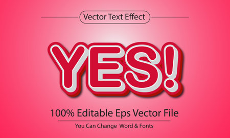 3d text effect red style bannerのイラスト素材