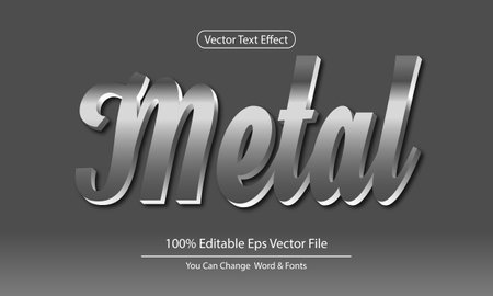 Silver  Editable Text Effect Templateのイラスト素材