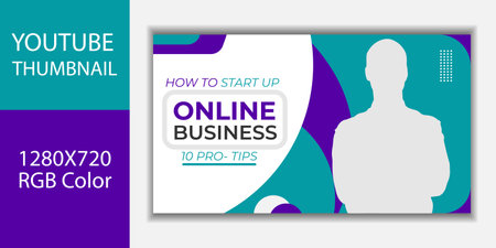 video thumbnail or web banner template designのイラスト素材