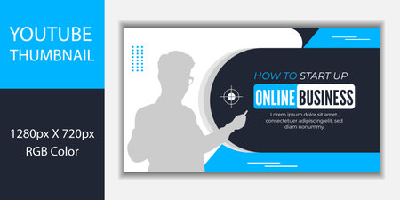 thumbnail and web banner template designのイラスト素材