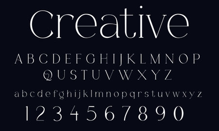 Lettering Minimal Fashion and logo Design fonts vector illustration Typography modern fonts regular decorative vintage concept Classicのイラスト素材