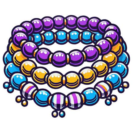 Beads illustration isolated on white backgroundのイラスト素材