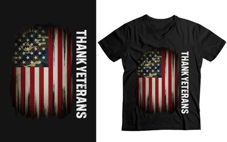 American Flag T-Shirt Design - T-Shirt Designのイラスト素材