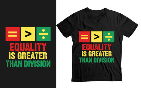 Equality is a quality of everything. Typography T-shirt design.のイラスト素材