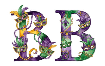 Festive Carnival Initial B Vector Graphicのイラスト素材