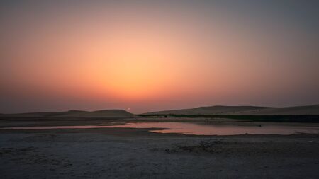 Beautiful Sunrise in Dammam Saudi Arabia Desertの写真素材