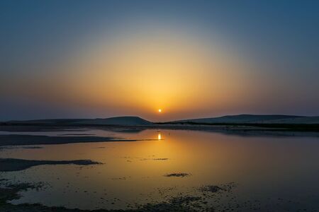 Beautiful Sunrise in Dammam Saudi Arabia Desertの写真素材