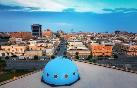 Wide Angle view of Dammam Street -Dammam Saudi Arabia.の写真素材