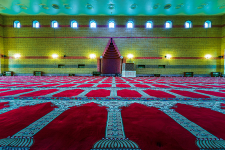 Beautiful Masjid in Dammam inside view. City Dammam, Saudi Arabia photo taken month of November 02 year 2018.のeditorial素材