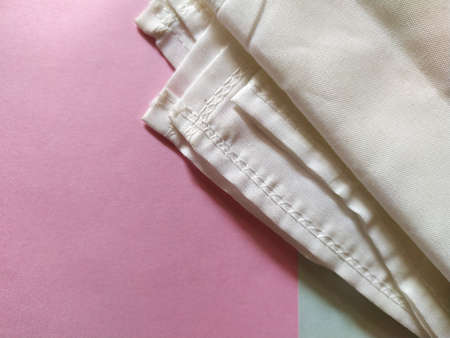 White cotton folded handkerchief using in household healthcare cleaning wipe protection from...