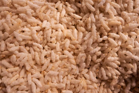 a close view of murmura snacks isolated on plate