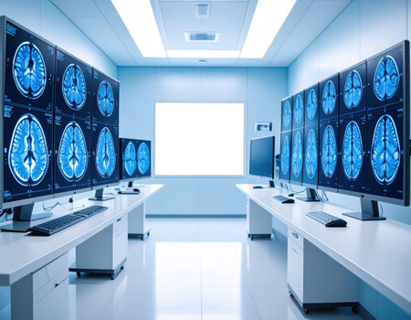 Medical equipment in modern operating room. X-ray image. 3d renderの素材