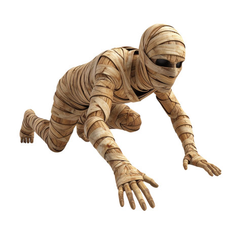 3D digital render of an alien isolated on white background with clipping pathの素材