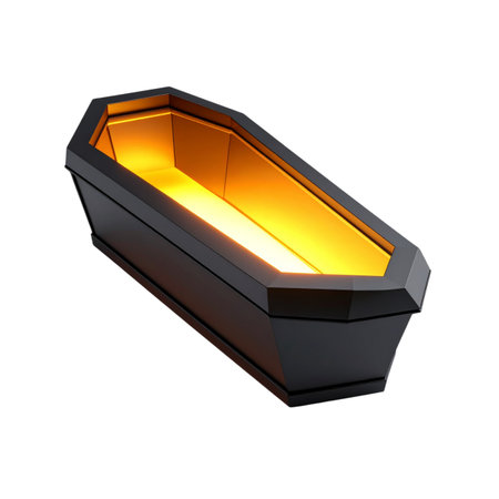 Empty black box isolated on a white background. 3d render.の素材