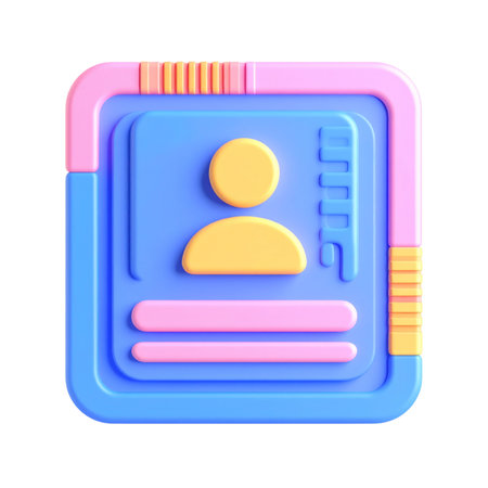 a close up of a blue and pink square with a person iconの素材