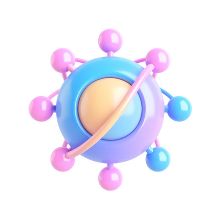 there is a blue and pink object with a yellow object in the middleの素材