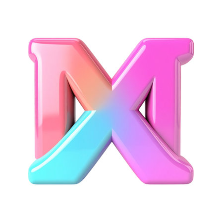 a close up of a colorful letter k on a black backgroundの素材