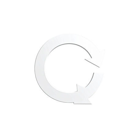 arafed white circular arrow on black background with white circleの素材