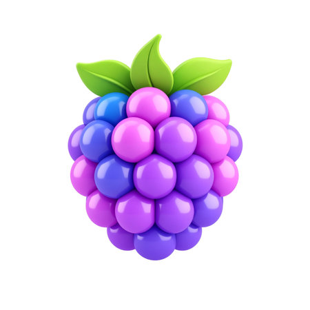 a close up of a bunch of grapes with leaves on topの素材