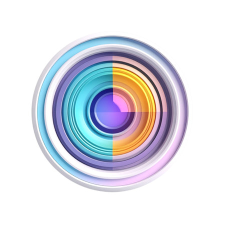 a close up of a camera lens with a black backgroundの素材