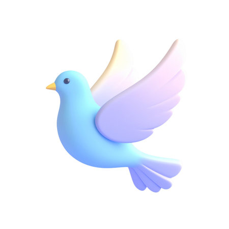 a close up of a blue bird with white wings flyingの素材