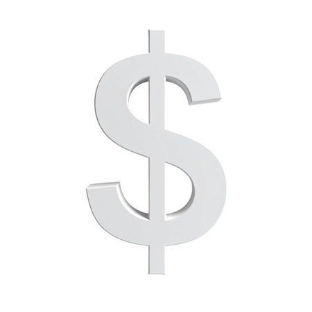 a close up of a white dollar sign on a black backgroundの素材