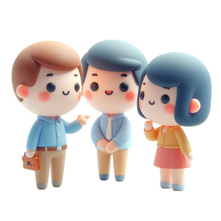 There Are Three People Standing Next To Each Other With A Black Backgroundの素材